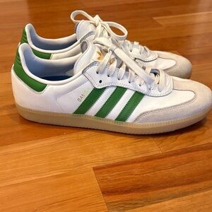 Adidas Samba Classic White and Green Shoes